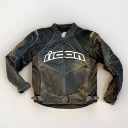 Icon Contra Textile Motorcycle Jacket Black Men's Sz M Heavyweight