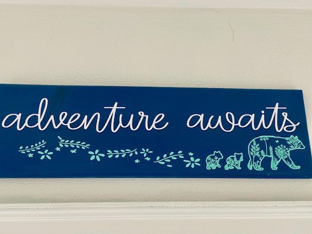 Wood Sign, Hand Painted, Bears