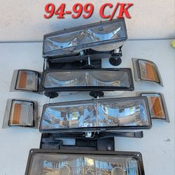 94-99 Chevy Gmc CK Blazer Suburban Tahoe Obs Headlights Luces Micas Calaveras Faros Faroles Focos Chevy