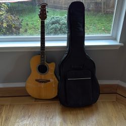 Ovation Acoustic Guitar With Backpack Case 