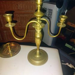 Vintage Solid Brass Candle Holders Lot