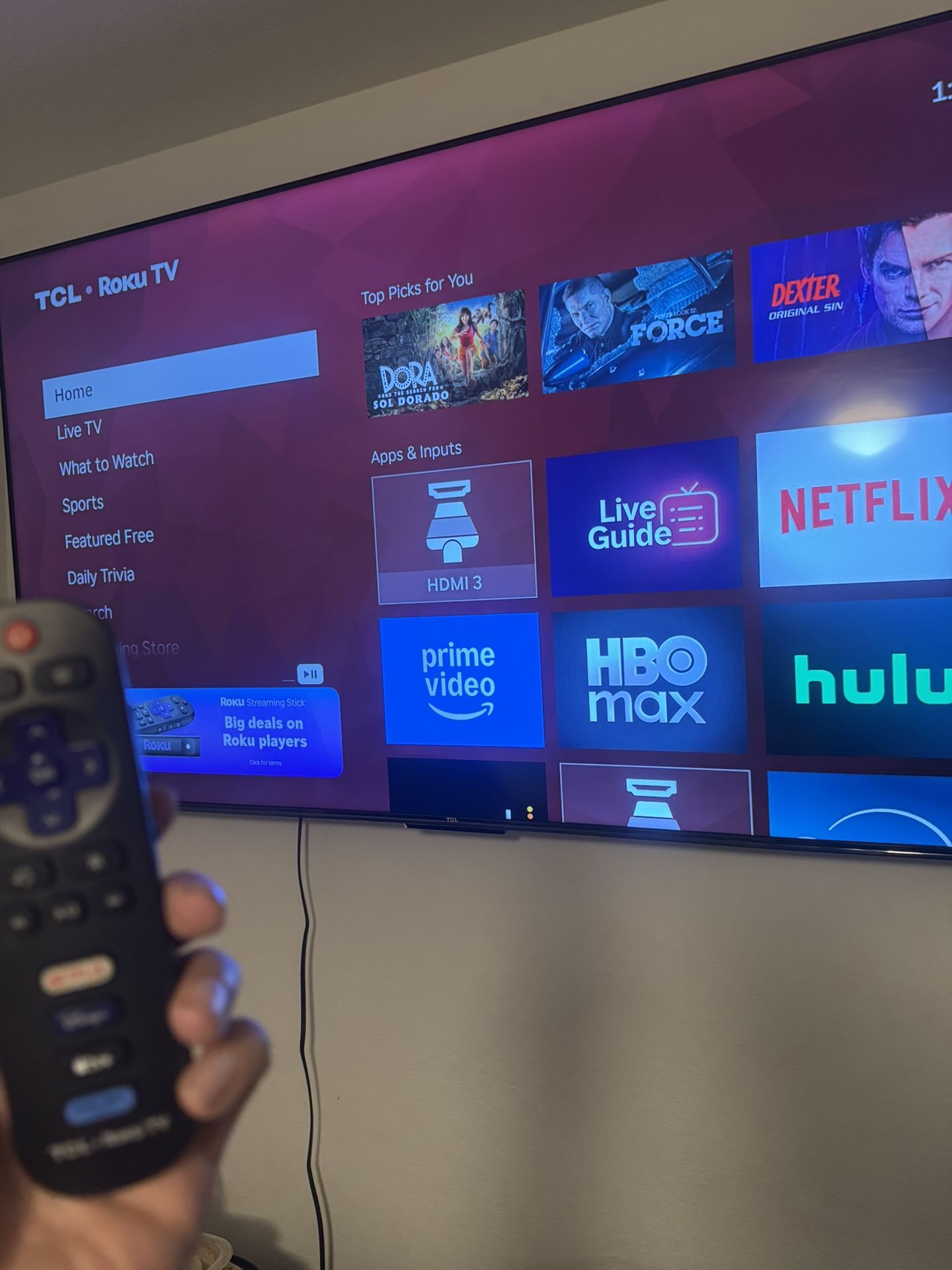 TCL Roku 65 Inch Tv Brand New !