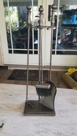 4 Piece Fireplace Tool Set, Refurbished