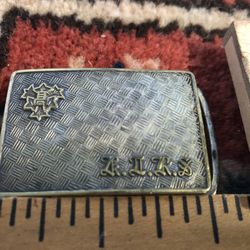 Vintage Japanese Belt Buckle In Wood Box 1952