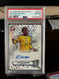 Anthony Elanga 2023 Topps Pristine Euro 24 Auto PSA 10
