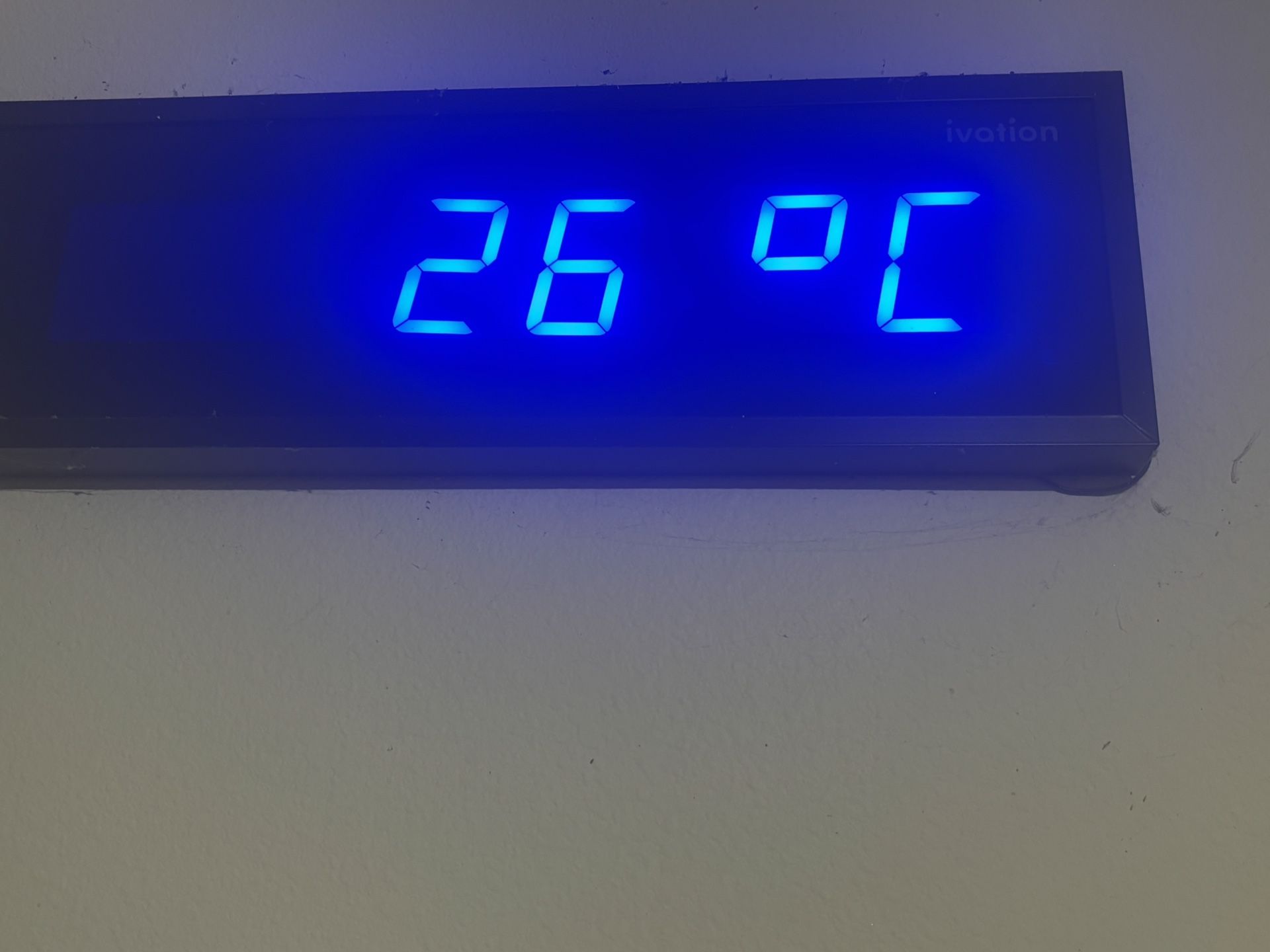 Blue Led Clock / Thermostat