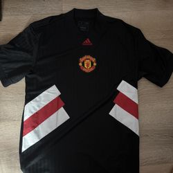 Manchester United adidas Football Icon Jersey - Black