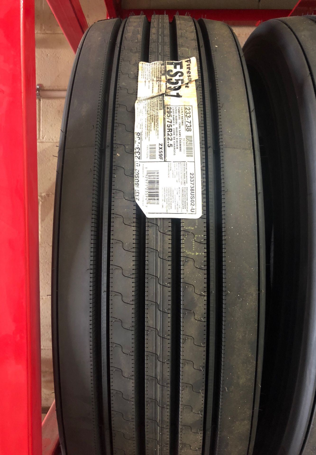 Firestone fs591 295/75r22.5 295/75/22.5