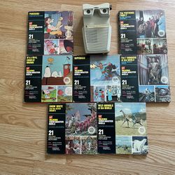 Vintage Broom GAF Talking View Master With 7 Boxes Of Vintage Reels
