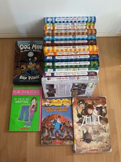 Kids Book Lot – Diary of a Wimpy Kid, Dog Man, Amulet & More