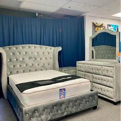 Brand new complete bedroom set- 0 interest finance available- FREE mattress with purchase. 