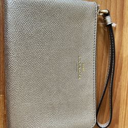 Coach corner zip wristlet
