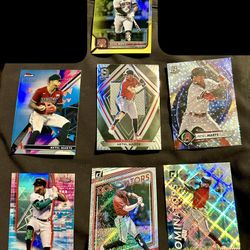 Ketel Marte Baseball Cards Ft. ‘22 Bowman Chrome Gold 63/75 And ‘21 Topps Finest 064/300 All Gem Mint Condition!