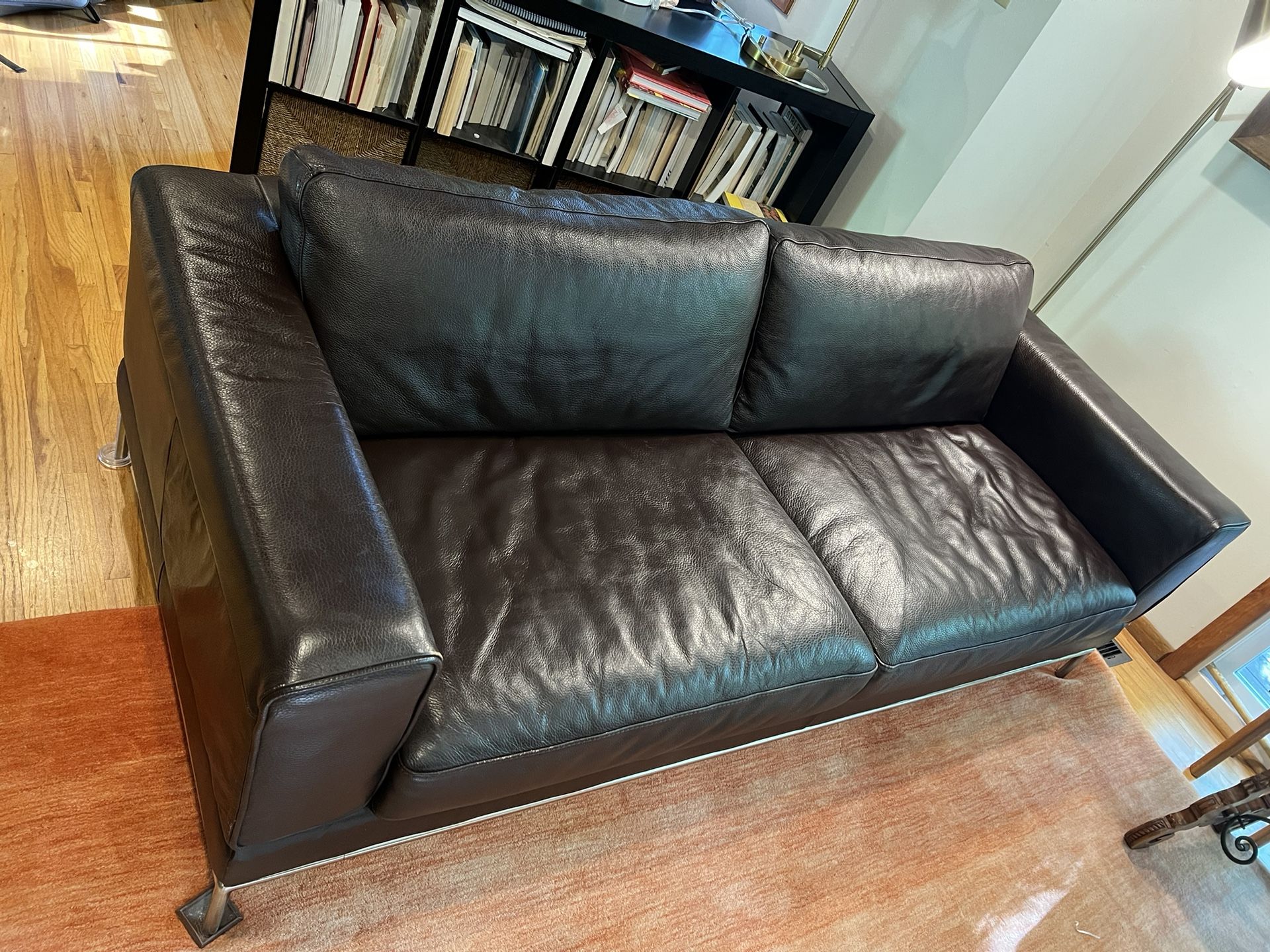 IKEA leather Sofa and Chaise Lounge