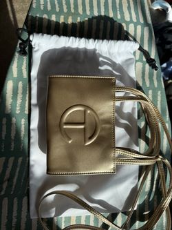 Telfar Metallic Gold Mini Shopping Bag with Dust Bag