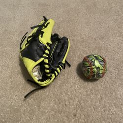 Youth Baseball Ball And Glove
