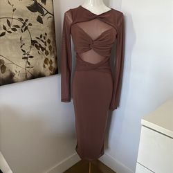 New! Small brown mesh dress