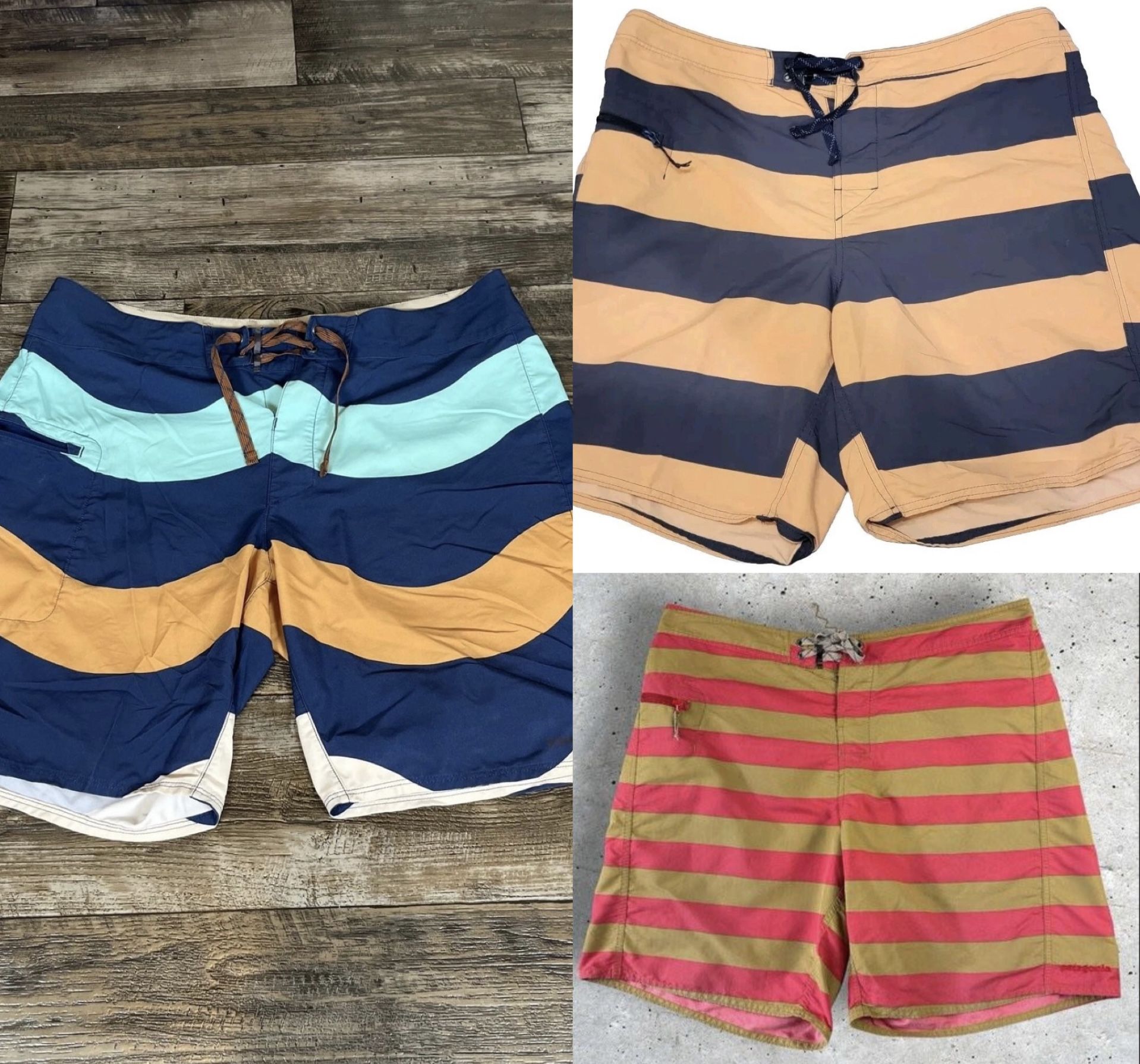 Patagonia Board Shorts Mens Size 36  Three Pair Of Different Style 