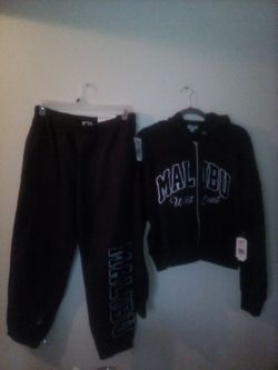 Malibu West Coast Zipup Jacket with hood / Boyfriend Joggers Malibu  Pants