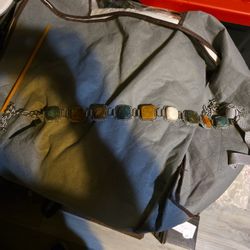 Sterling Silver With Gems Belt For Woman 