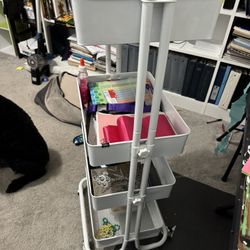 4-Tier Rolling Shelf