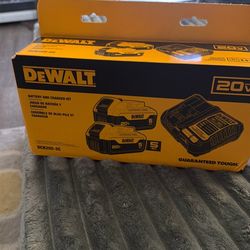 Dewalt battery 5ah 20v  and charger kit