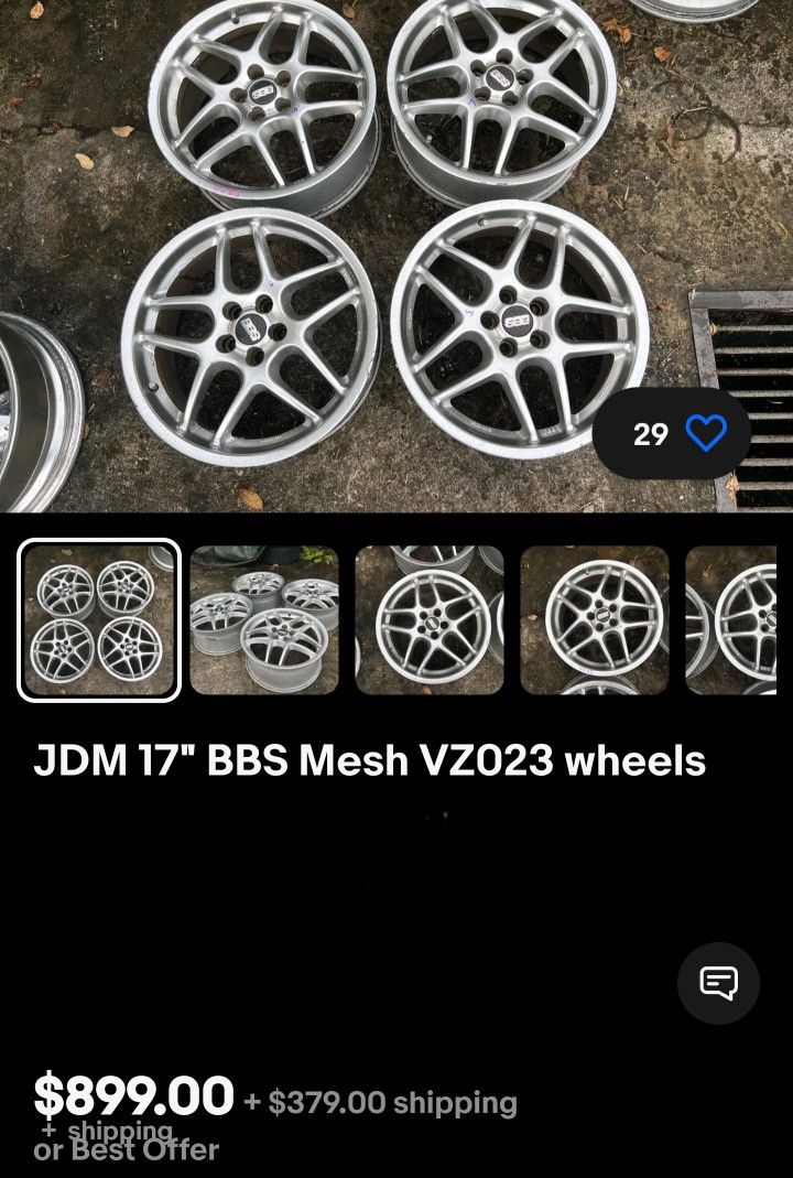 17x7.5J JDM BBS VZ023s VW Wheels & Tires for Sale in Orange