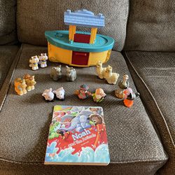 Fisher price little people Noah's Ark with 14 figures and board book