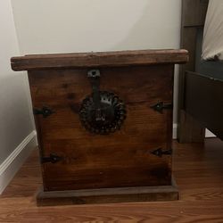 Vintage Handmade Rustic Pine Chest