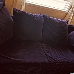 Velvet sofa