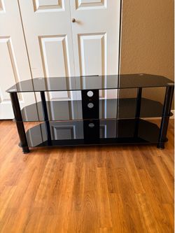 Black Glass TV stand
