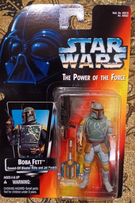 Boba Fett Sawed Off Blaster Jet Pack Power Force Figure
