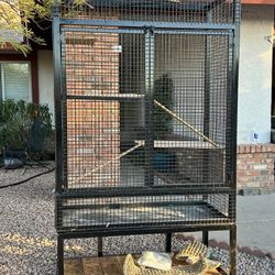 Huge Sturdy Custom Built Metal Cage For Birds Or Small Animals