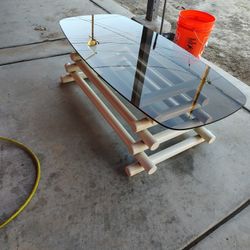 Stacked Tubular Metal End Table