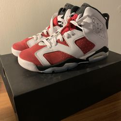 air jordan 6 retro carmine size 7 men’s basketball shoe, comes with box from other shoe.