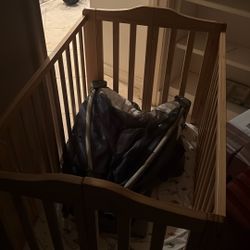 Crib And Pop Up Travel Crib Both, New Each Cost Over 200$