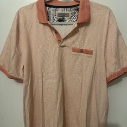 Ted Baker Peach Polo with Coral Trim