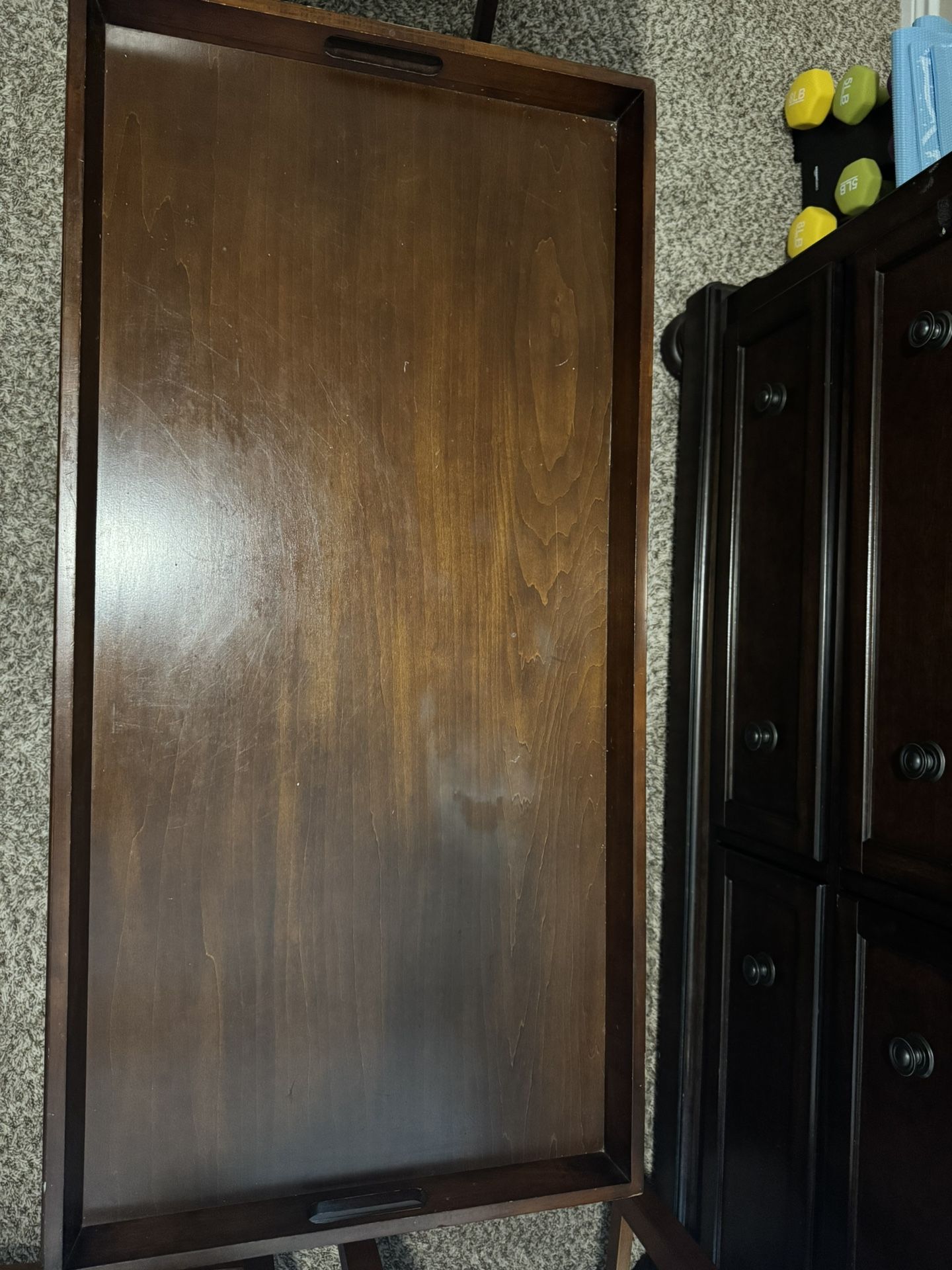 Set Of Wooden Coffee Table And Side Table