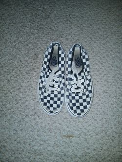 Vans Checkerboard Black & White Mens Sz 7