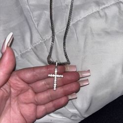 Men’s Or Women’s Cross Diamond Necklace