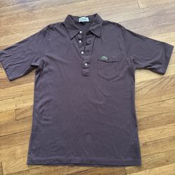 Vintage Izod Lacoste Shirt Mens Large Polo  Izod Made In USA Croc Pocket
