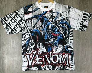 RARE Art For Villains Venom Spider-Man AOP Mega Print Tee XL