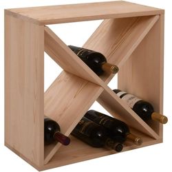 24Bottle Wooden Wine Bottle Holder Stand,