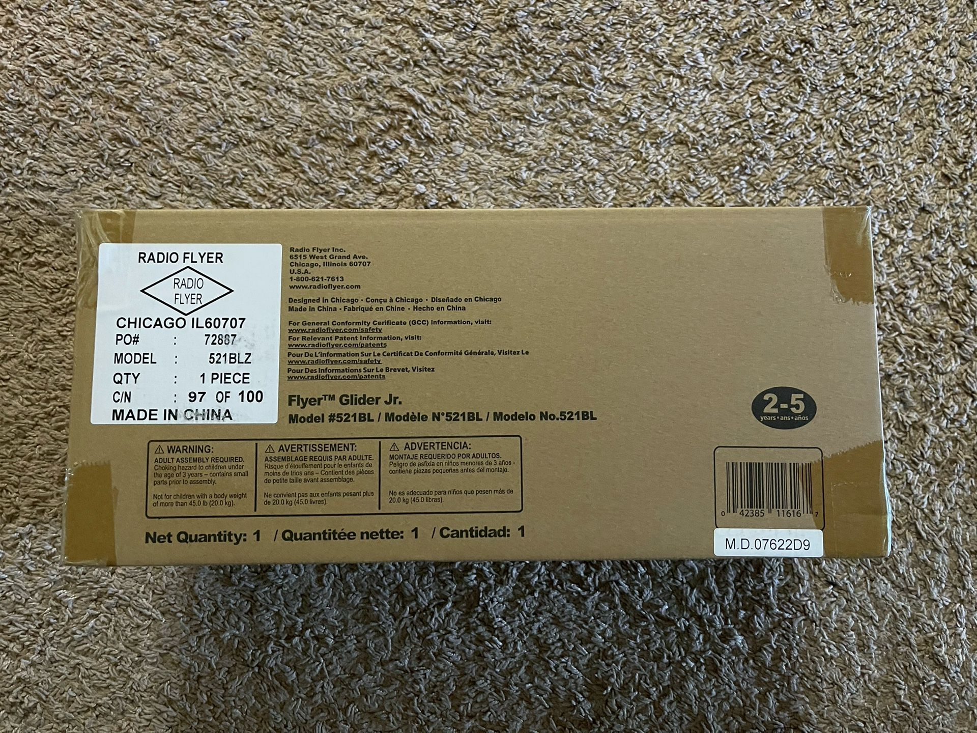 New Blue Radio Flyer Glider Jr. Kids Scooter