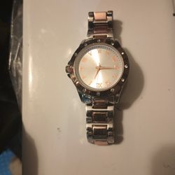 Watch Men's Rose Gold And Silver Tones