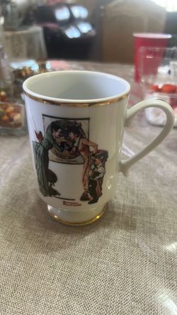 Vintage Norman Rockwell Collector Mugs.