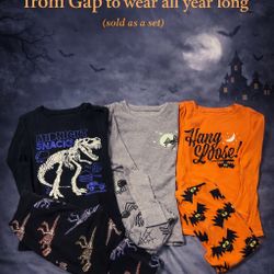 Gap Kids Pajama Set Bundle – Size 10 – Halloween Theme – Sold as a Set