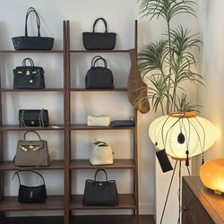 Mid-Century Modern Walnut Display Shelving (Set of 3)