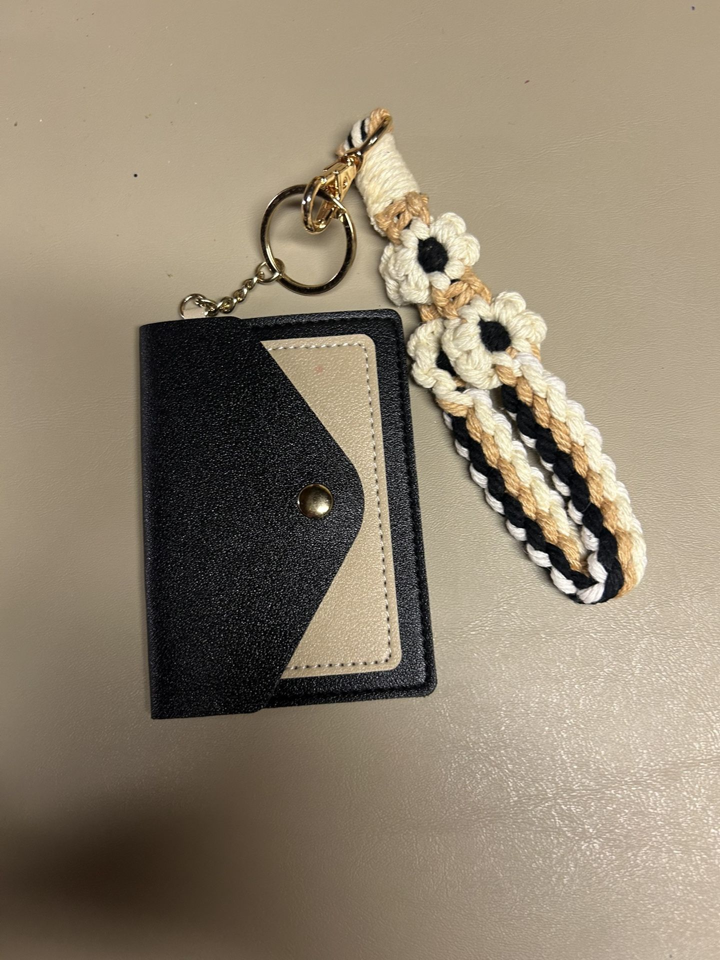 Wristlet with crochet detail brand new 