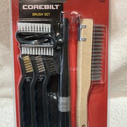 New COREBILT 10 Piece BRUSH SET, Brass, Stainless Steel, Nylon 